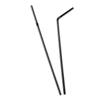 Cannuccia nera in PP flessibile  H240mm
