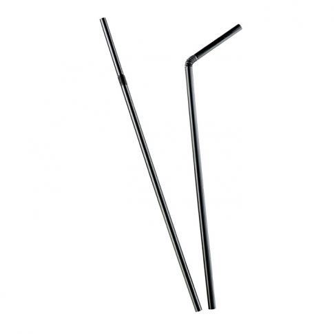 Cannuccia nera in PP flessibile  H240mm