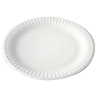 Piatto in cartone bianco  H15mm