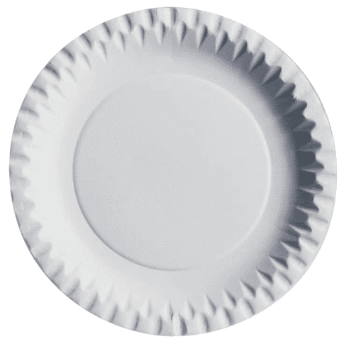 Piatto in cartone bianco  H11mm