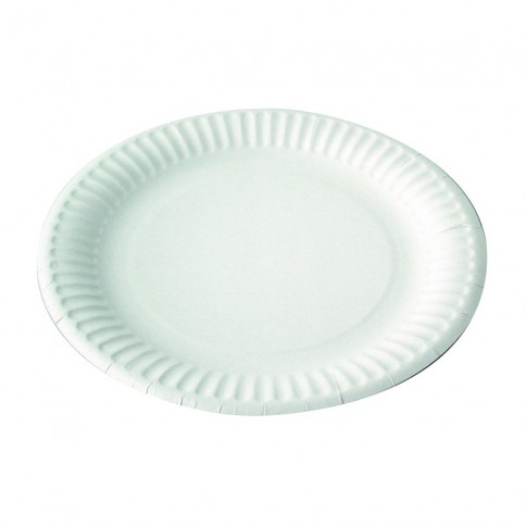 Piatto in cartone bianco  H15mm