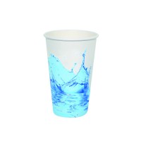 Bicchiere da bevanda fredda in cartone, decorazione "Splash" 340ml 80mm  H133mm