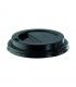Coperchio a cupola nero con foro in PS (PS6)  H20mm