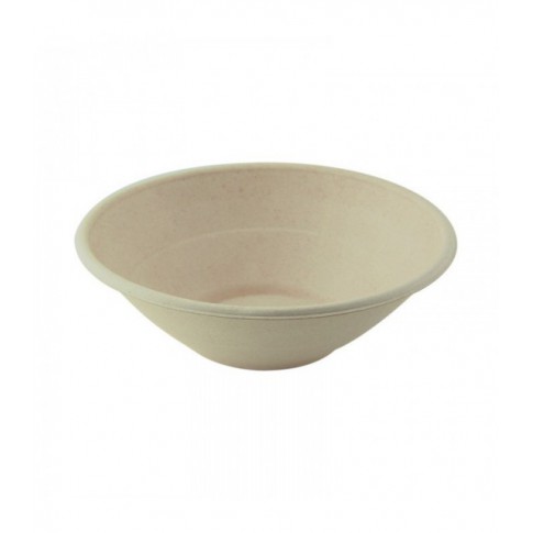 Ciotola "Poke" tonda in polpa di canna da zucchero scura  H63mm 950ml
