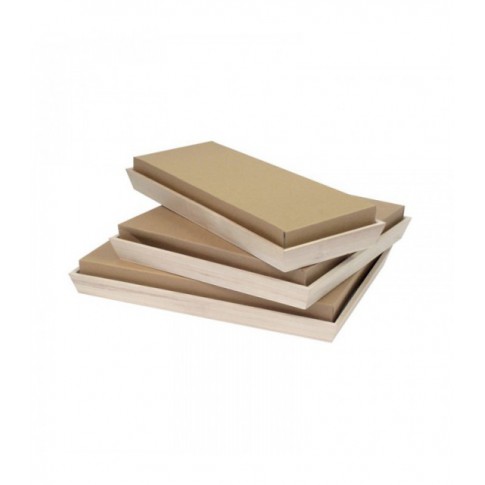Vassoio Noa in legno naturale (FOR50) 310x310mm H60mm