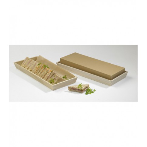 Vassoio Noa in legno naturale (FOR50) 310x310mm H60mm