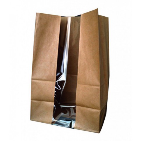 Sacchetto "SOS" in carta kraft con finestra 180x110mm H265mm