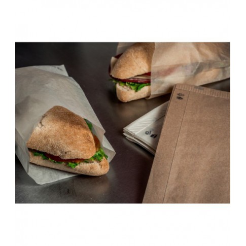 Sacchetto per panino in carta bianca  100x40mm H340mm