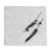 Tovagliolo bianco in cotone grezzo a 2 strati 300x300mm