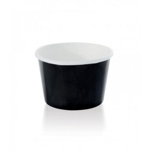 Contenitore in cartone nero per alimenti caldi e freddi 200ml Ø90mm  H51mm