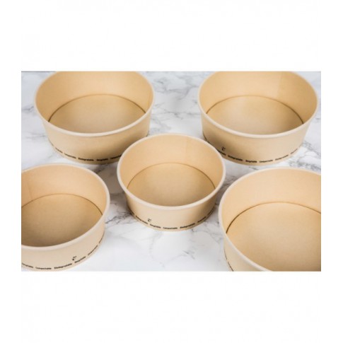 Insalatiera "Buckaty" multiuso, tonda in cartone e fibra di bambù  H60mm 750ml