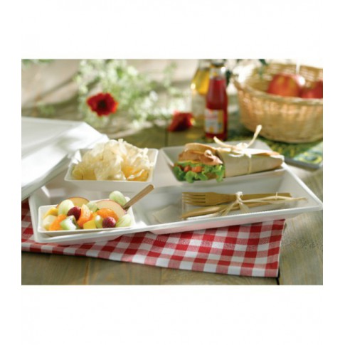 Piatto "EcoDesign" in polpa di canna da zucchero  260x130mm H28mm 500ml