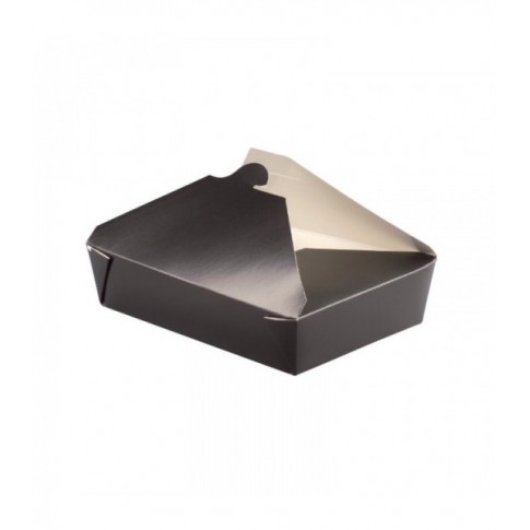 Scatola da pasto in cartone nero 2 300ml 215x160mm H90mm