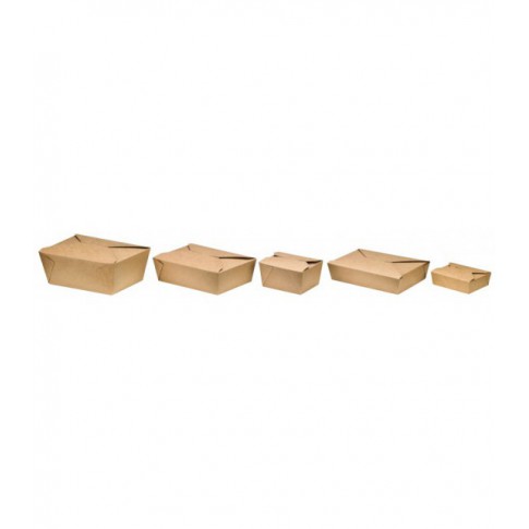 Scatola da pasto in cartone kraft laminato PE 2 300ml 215x160mm H90mm