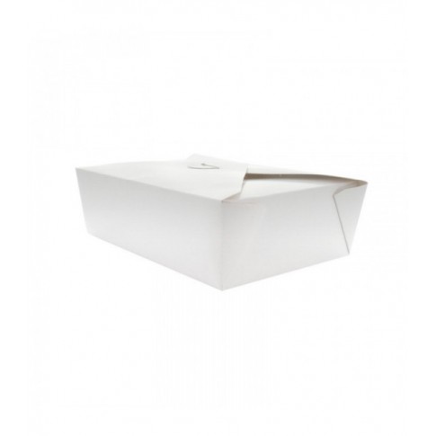 Scatola da pasto in cartone bianco 1 500ml 215x165mm H65mm