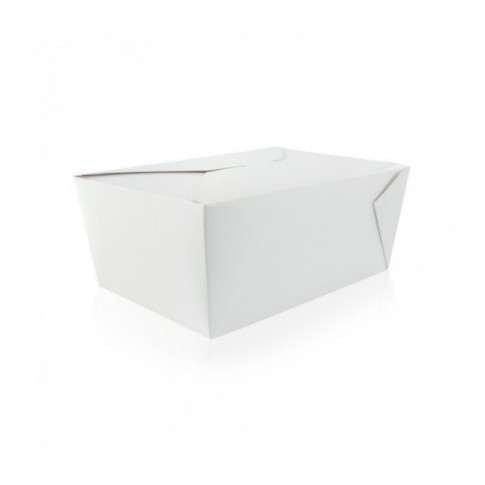 Scatola da pasto in cartone bianco 2 300ml 215x160mm H90mm