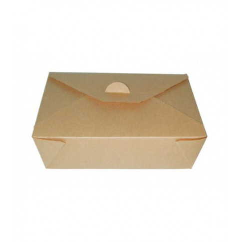 Scatola da pasto in cartone kraft laminato PE 1 500ml 212x160mm H64mm