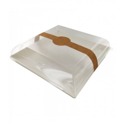 Coperchio BioNchic in PET trasparente (PET1) 181x181mm H30mm