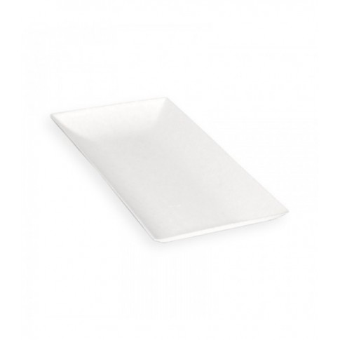 Piatto "BioNChic" in polpa di canna da zucchero  180x90mm