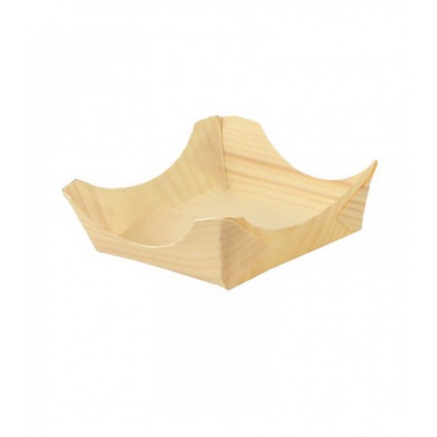 Piattino "Pin Up" in legno 85x85mm H35mm