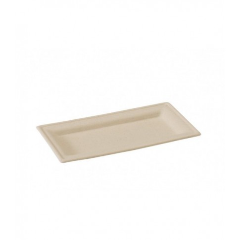 Piatto in polpa di canna da zucchero  260x130mm