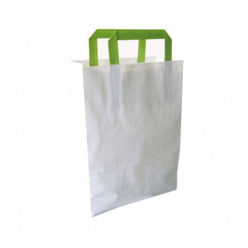 Shopper in carta bianca riciclata 200x100mm H280mm