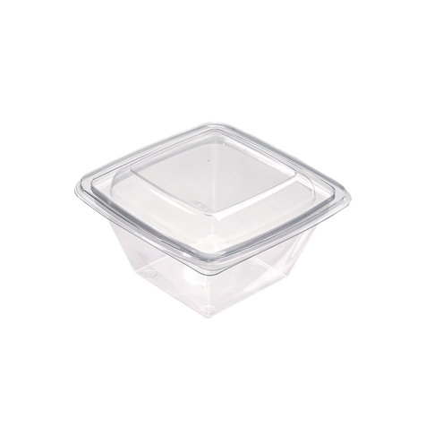 Insalatiera in PET quadrata trasparente 190x190mm H45mm 750ml