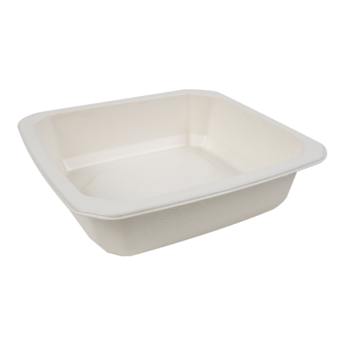 Vaschetta sigillabile in polpa di canna da zucchero 1/8 176x162mm H45mm 850ml