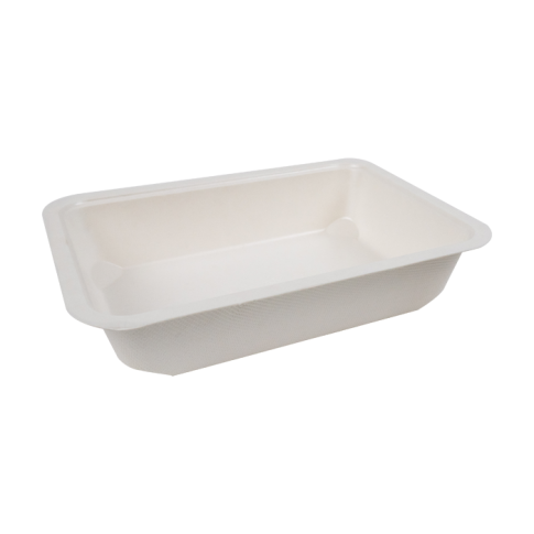 Vaschetta sigillabile in polpa di canna da zucchero 190x137mm H40mm 750ml