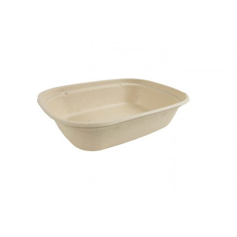 Vaschetta in polpa di canna da zucchero scura 220x170mm H27mm 850ml