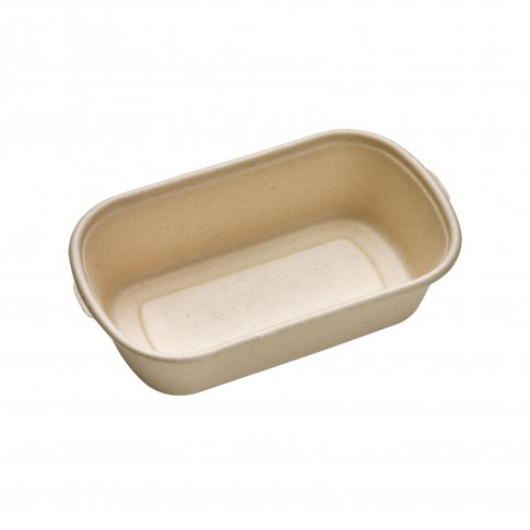 Vaschetta in polpa di canna da zucchero scura 195x116mm H50mm 700ml
