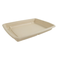 Vassoio in polpa di canna da zucchero scura 226x162mm H27mm