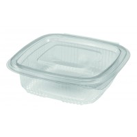 Barchetta quadrata in PET con coperchio 100x94mm H40,5mm 250ml