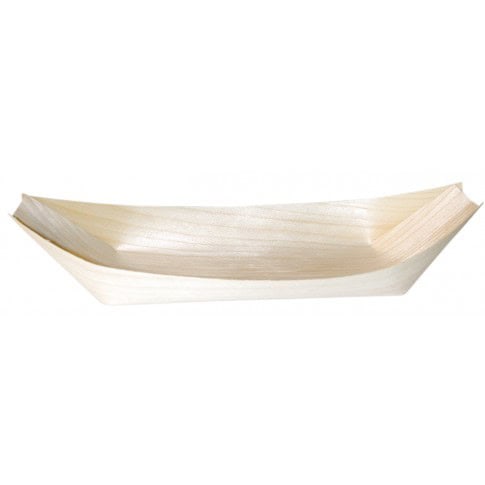 Vaschetta in legno a forma di barca 245x115mm