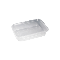 Contenitore rotondo traslucido in PP con coperchio 188x126mm H50mm 750ml