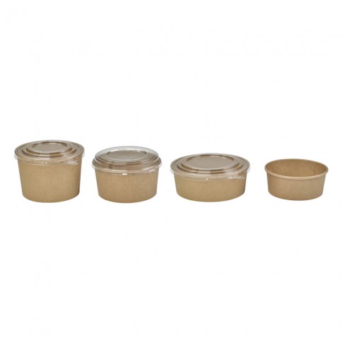 Insalatiera "Buckaty" multiuso, tonda in cartone kraft   H66mm 1500ml