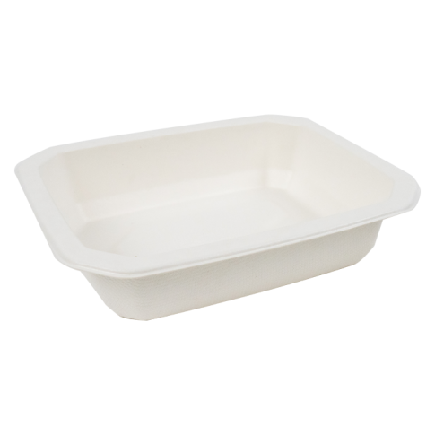 Vaschetta sigillabile in polpa di canna da zucchero 1/8 160x130mm H36mm 465ml