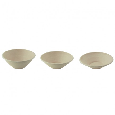 Ciotola "Poke" tonda in polpa di canna da zucchero scura  H49mm 700ml