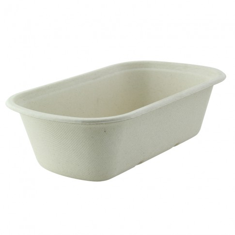 Vaschetta in polpa di canna da zucchero scura 230x135mm H65mm 1150ml