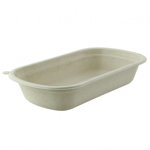 Vaschetta in polpa di canna da zucchero scura 229x134mm H44mm 750ml