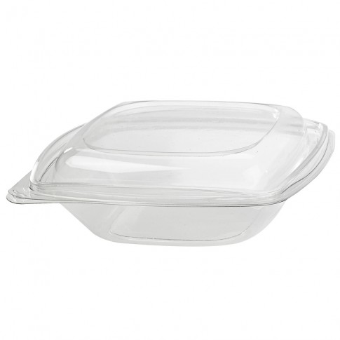 Insalatiera in PET quadrata trasparente 195x195mm H46mm 750ml