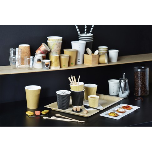 Bicchiere cartone kraft doppia parete PLA (PAP20)  H60mm 120ml