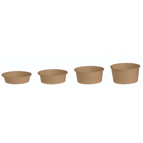 Insalatiera "Buckaty" multiuso, tonda in cartone kraft  H68mm 750ml