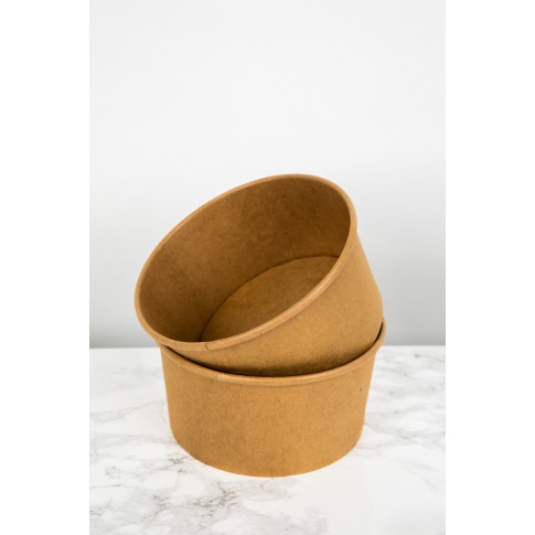 Insalatiera "Buckaty" multiuso, tonda in cartone kraft  H68mm 750ml