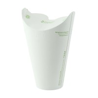 Bicchiere in cartone con coperchio pieghevole integrato (PAP1)  H126mm 500ml