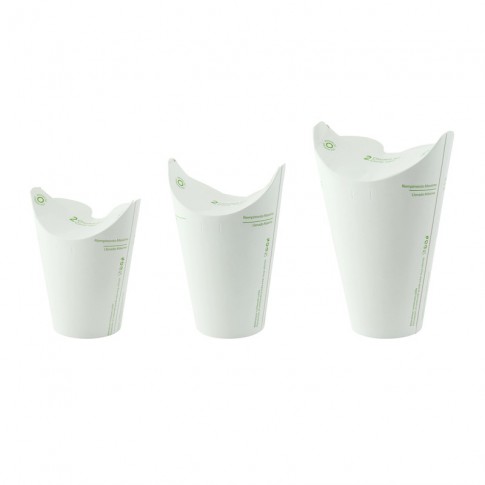 Bicchiere in cartone con coperchio pieghevole integrato (PAP1)  H126mm 500ml