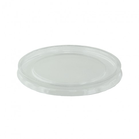 Coperchio in plastica trasparente con foro a X per DELI (PET1)