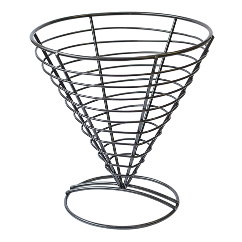 Supporto per coni in metallo nero  127mm  H185mm