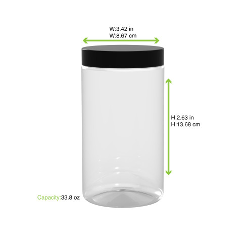 Vasetto riutilizzabile 1000ml pet diam 89mm x 80 pz.