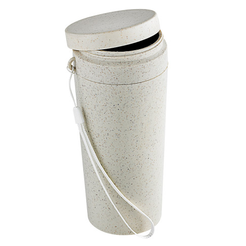 HUSKLY Bottiglia riutilizzabile con coperchio in composito beige